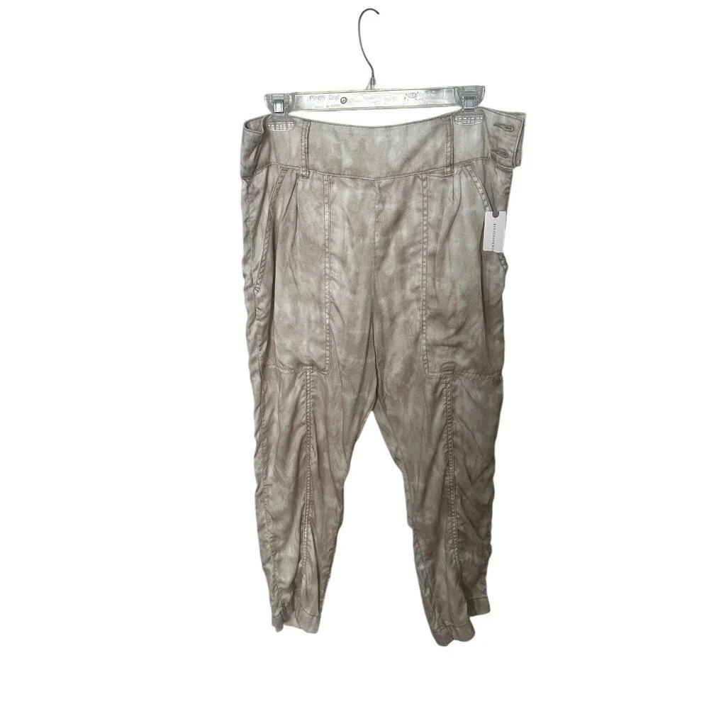 Anthropologie Pants Beige  Boho High Rise Mitra Relaxed Ankle Women 6 NEW - Picture 2 of 11